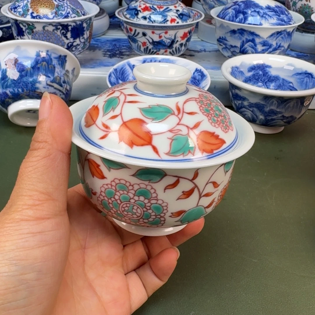 陶景德镇纯手绘茶具圆圆220