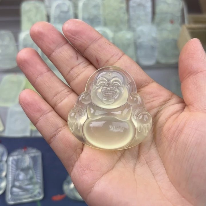 用***4蛇纹石玉未镶嵌颈饰佛公