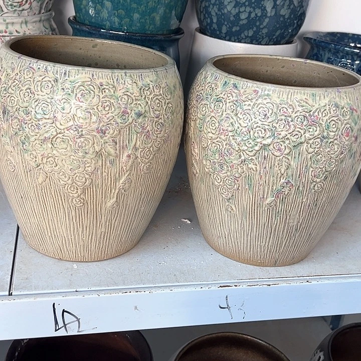 紫砂花盆口18高23，口口上说