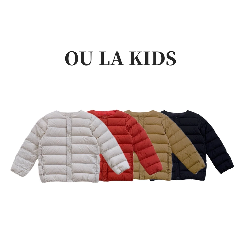 12024冬季新品女童日系简约纯色90白鸭绒百搭童装羽绒服WY6920