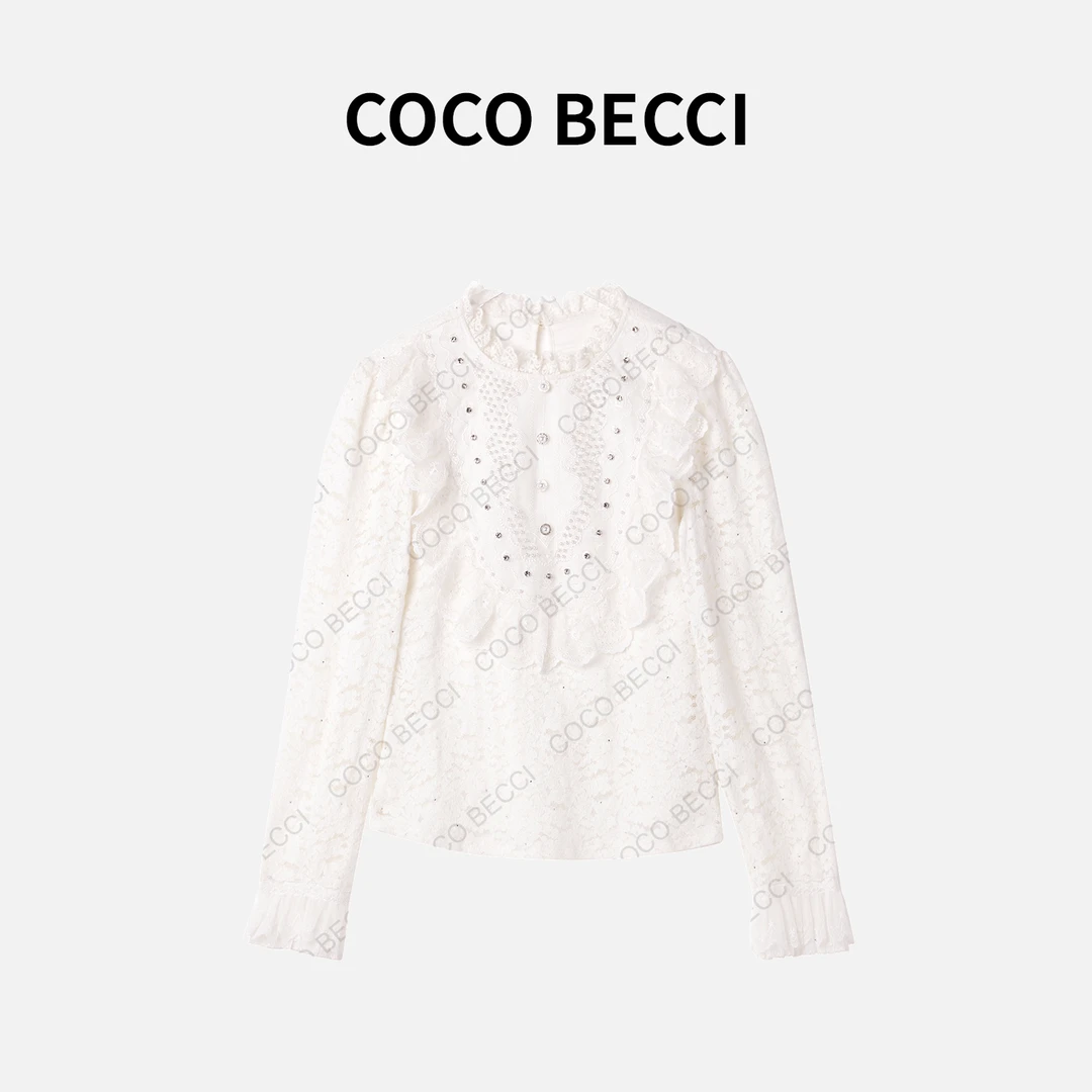 COCO BECCI【公主日记】法式钉珠上衣YT24JA11J068