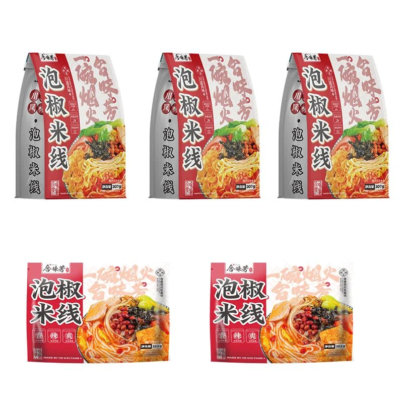 【李佳琦直播间】合味芳泡椒米线307g*3袋+青春版泡椒米线262g*2