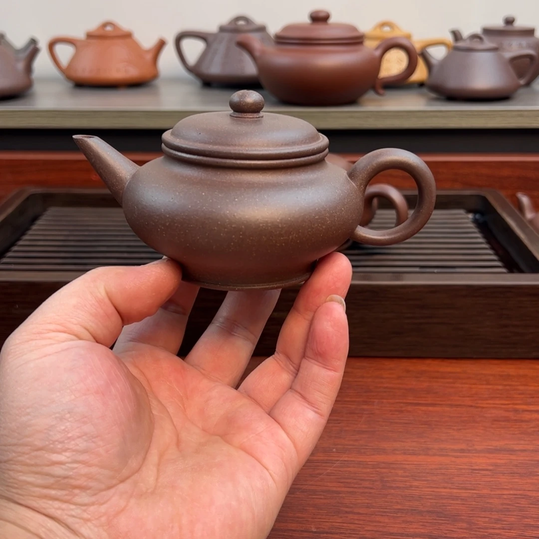 紫砂茶壶封釉：170cc 黄龙山高砂紫泥