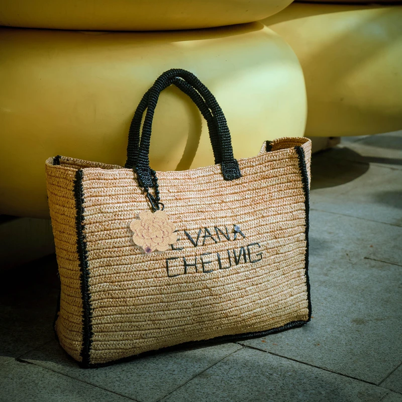 澳洲设计师品牌EvanaCheung【miami系列】手工编织拉菲草包（E）
