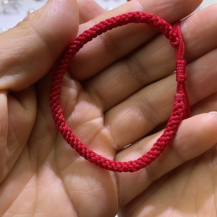 锦纶非金属手工红绳手链