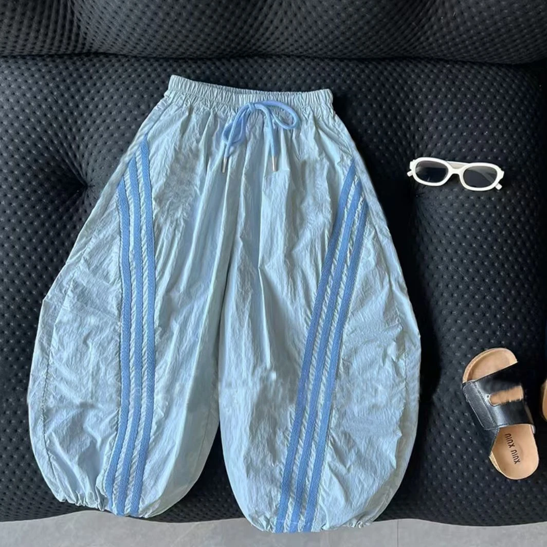 潮酷痞帅童装条纹百搭织带街舞户外休闲美式潮酷潮酷痞帅童装薄款