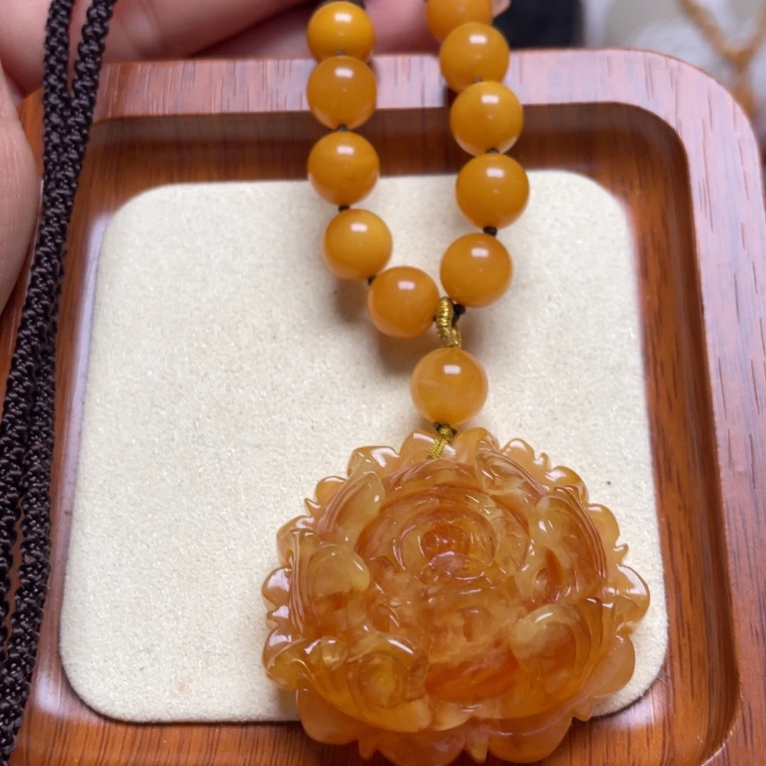 蜜蜡未镶嵌颈饰项链