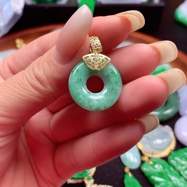 颈饰银S925镶嵌翡翠翡翠