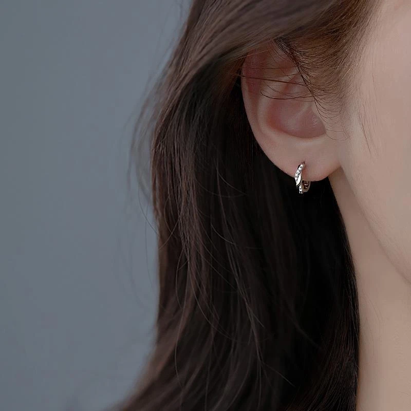925银耳饰 纯银圈圈耳环女耳钉新款2025爆款耳圈耳扣时尚洋气
