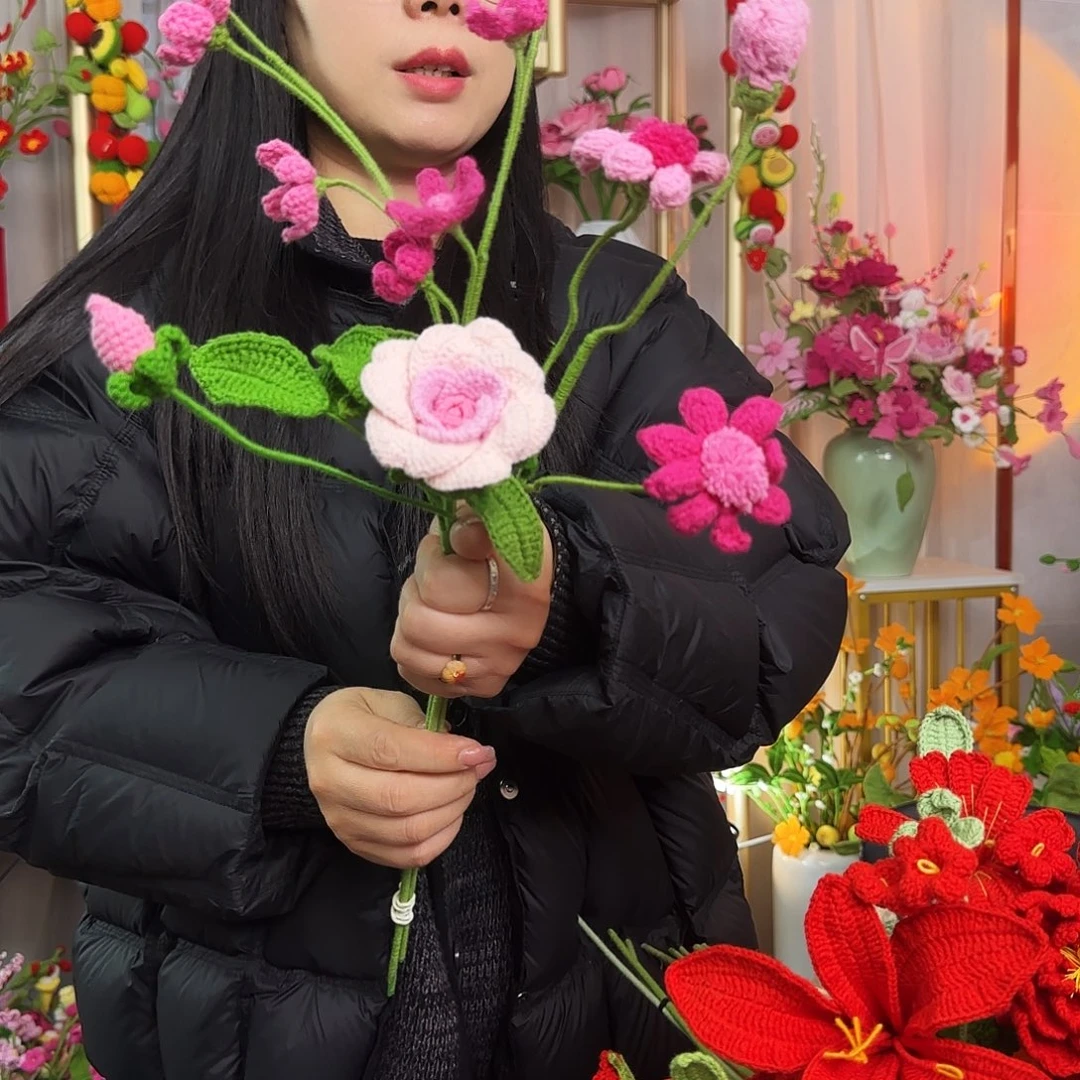 手工钩织设计花束