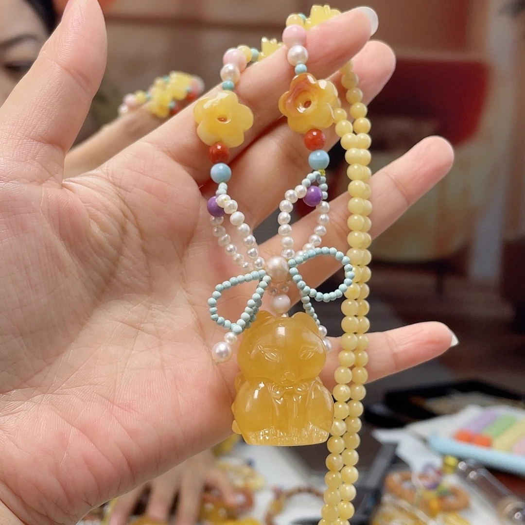 裸石蜜蜡未镶嵌蜜蜡吊坠