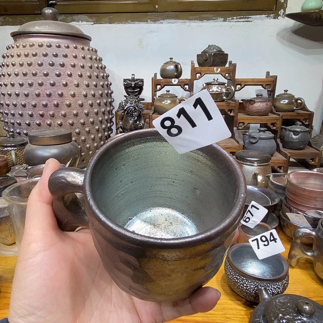 天*高温柴烧陶泥马克杯