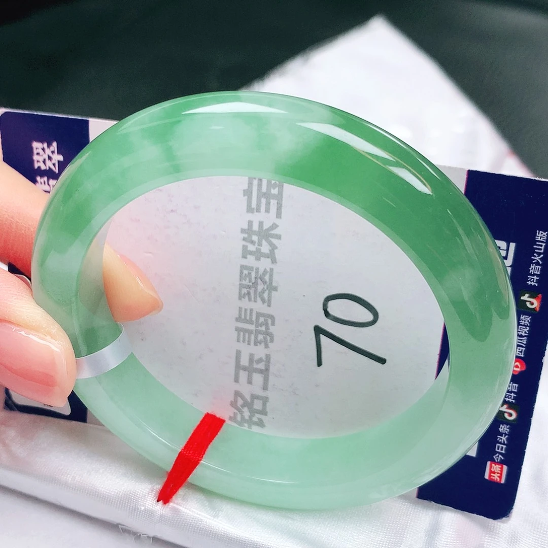 翡翠未镶嵌手镯缅甸天然a货翡翠手镯