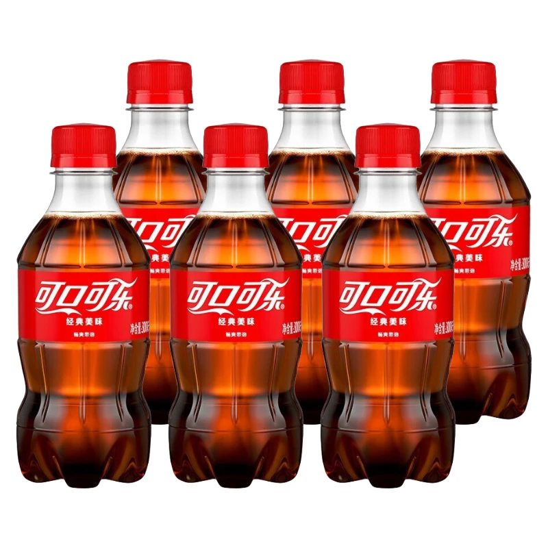 可口可乐经典美味迷你瓶装300ml*6瓶碳酸饮料汽水