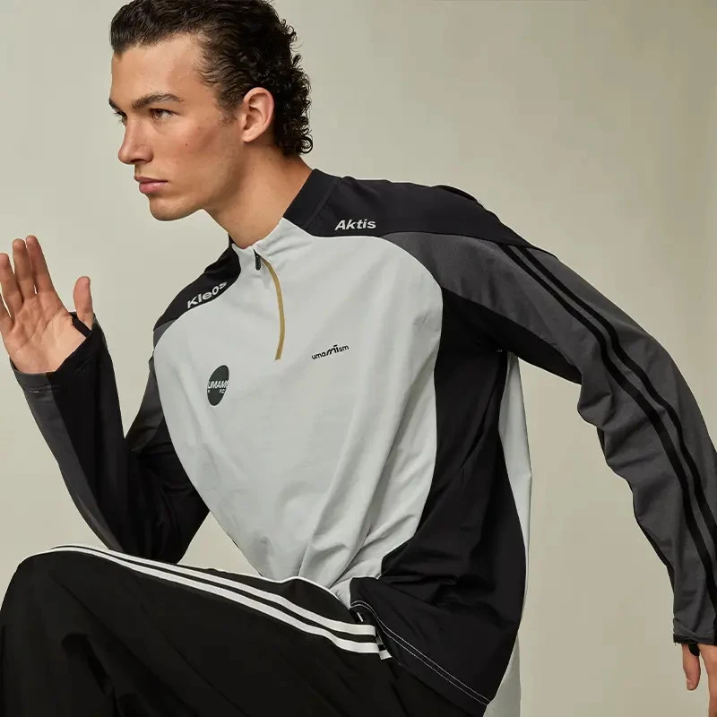 UMAMIISM有茂密声撞色防晒训练服弹力球衣长袖T恤【达人专属】