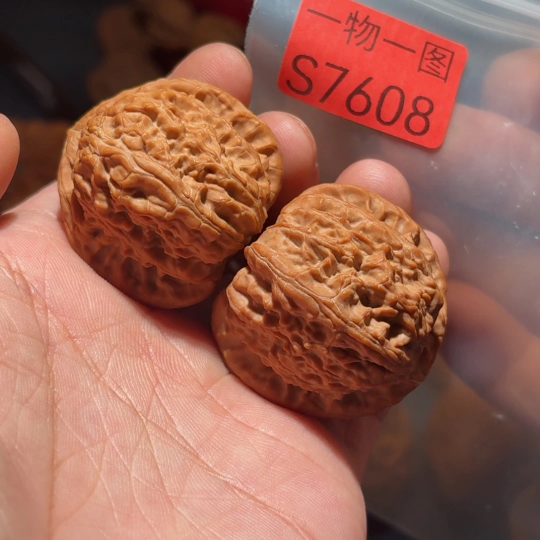 把件文玩核桃白狮子