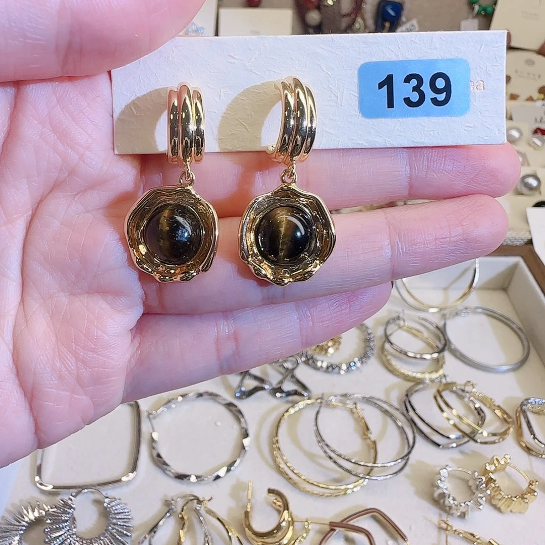 仿珍珠铜合金925银耳钉