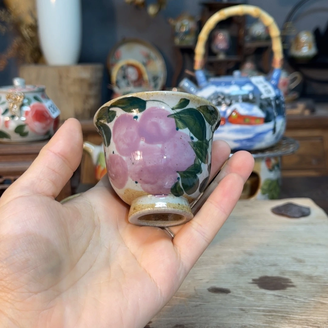 邓***壶素浅陶瓷手工手绘