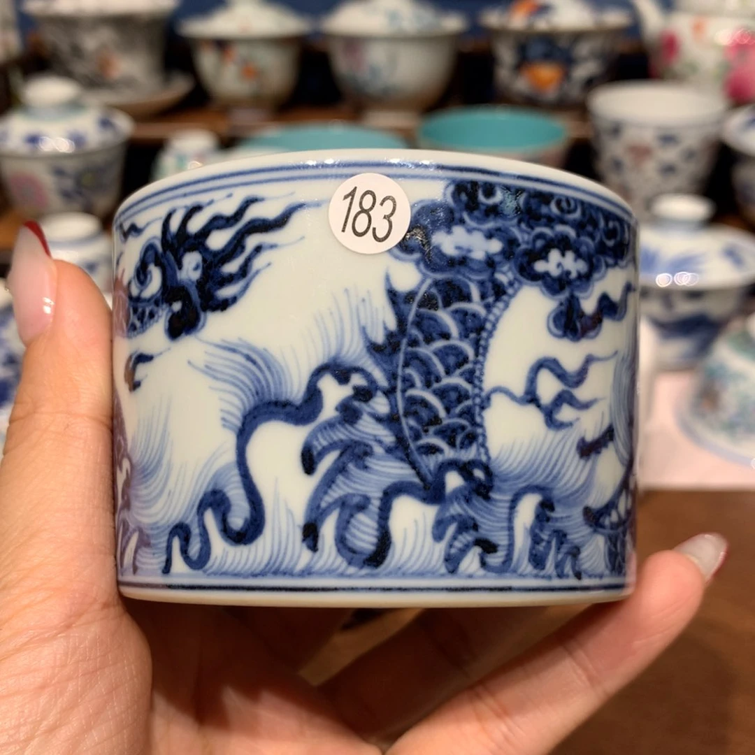 杯柯*乐183青花龙纹单杯啦啦啦啦