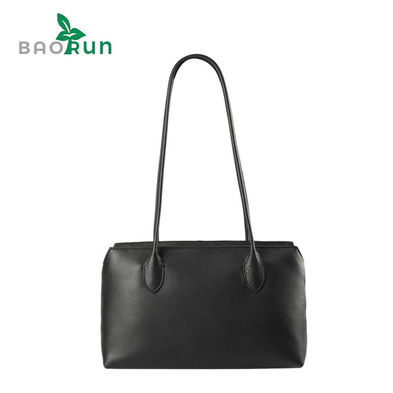 【长柄托特包】时尚简约黑色大容量横版腋下包女士真皮包包