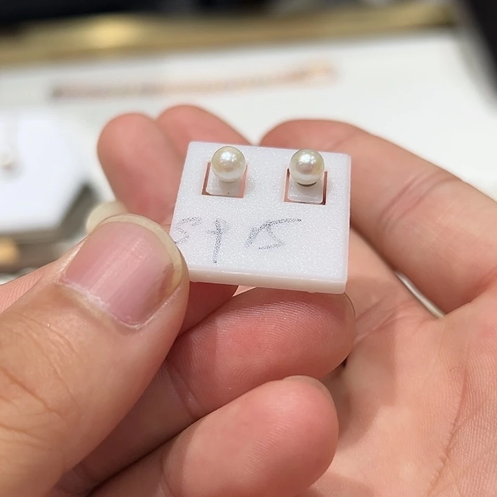 海螺珠耳饰银S925镶嵌