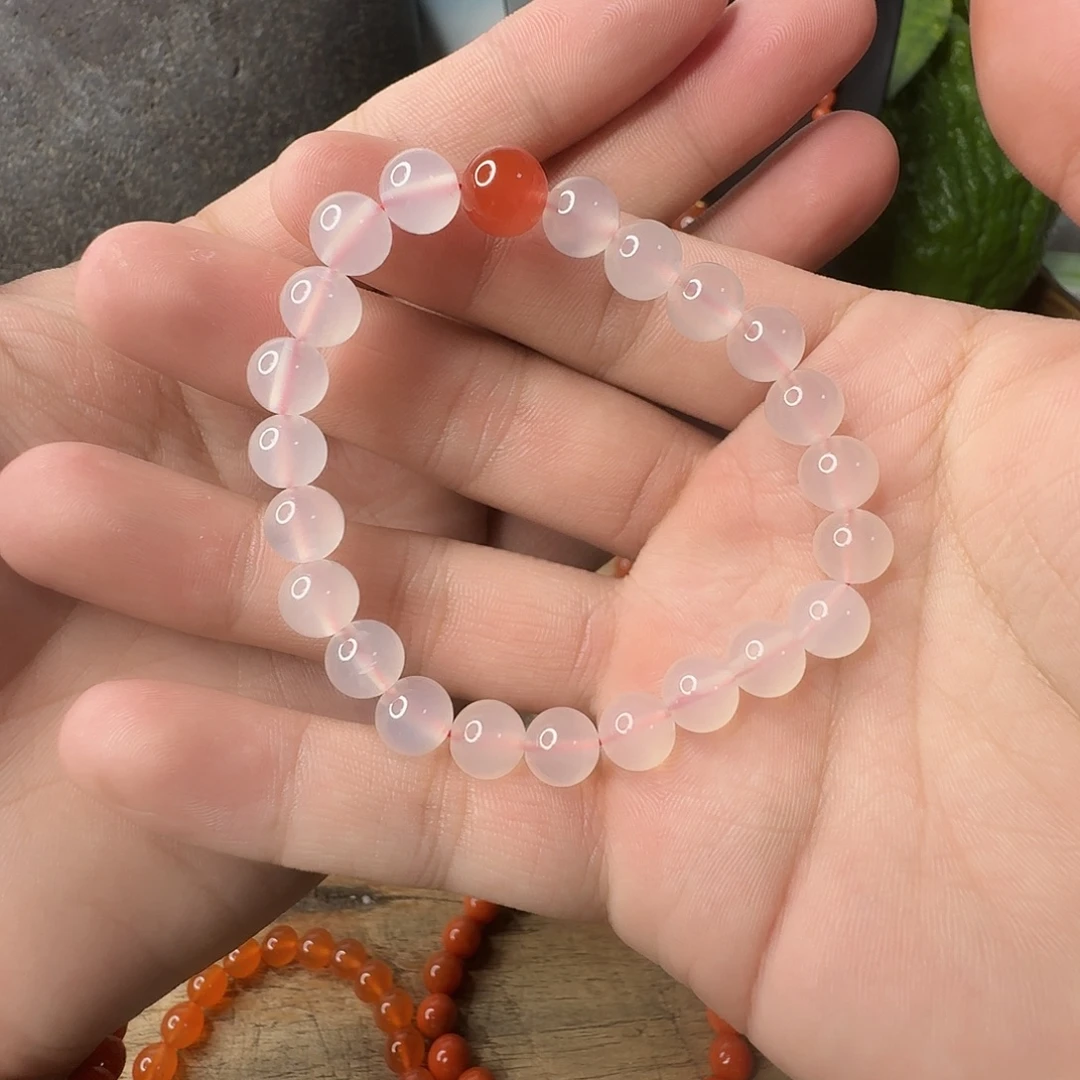 未镶嵌单圈南红玛瑙1卡8荔枝冻