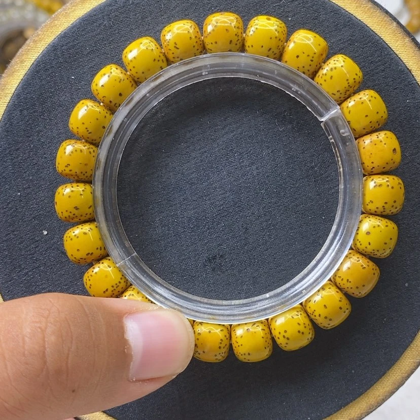 【闪购商品】星月菩提手串大*_鸡油黄卡10尺寸