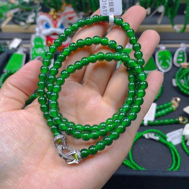 翡翠未镶嵌颈饰项链6