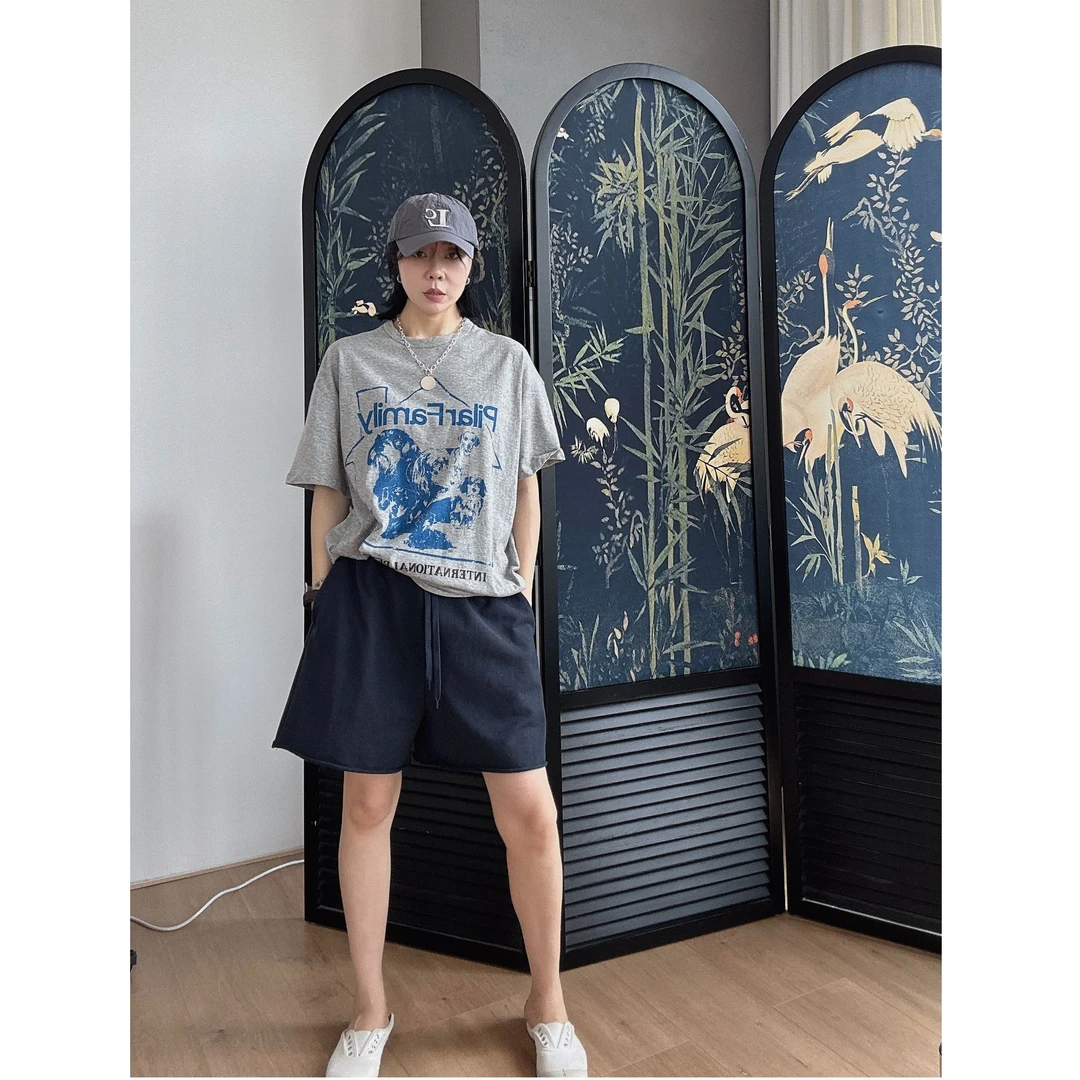 Action Studios 【卷边短裤】大大宽松卷边短裤WF094DK