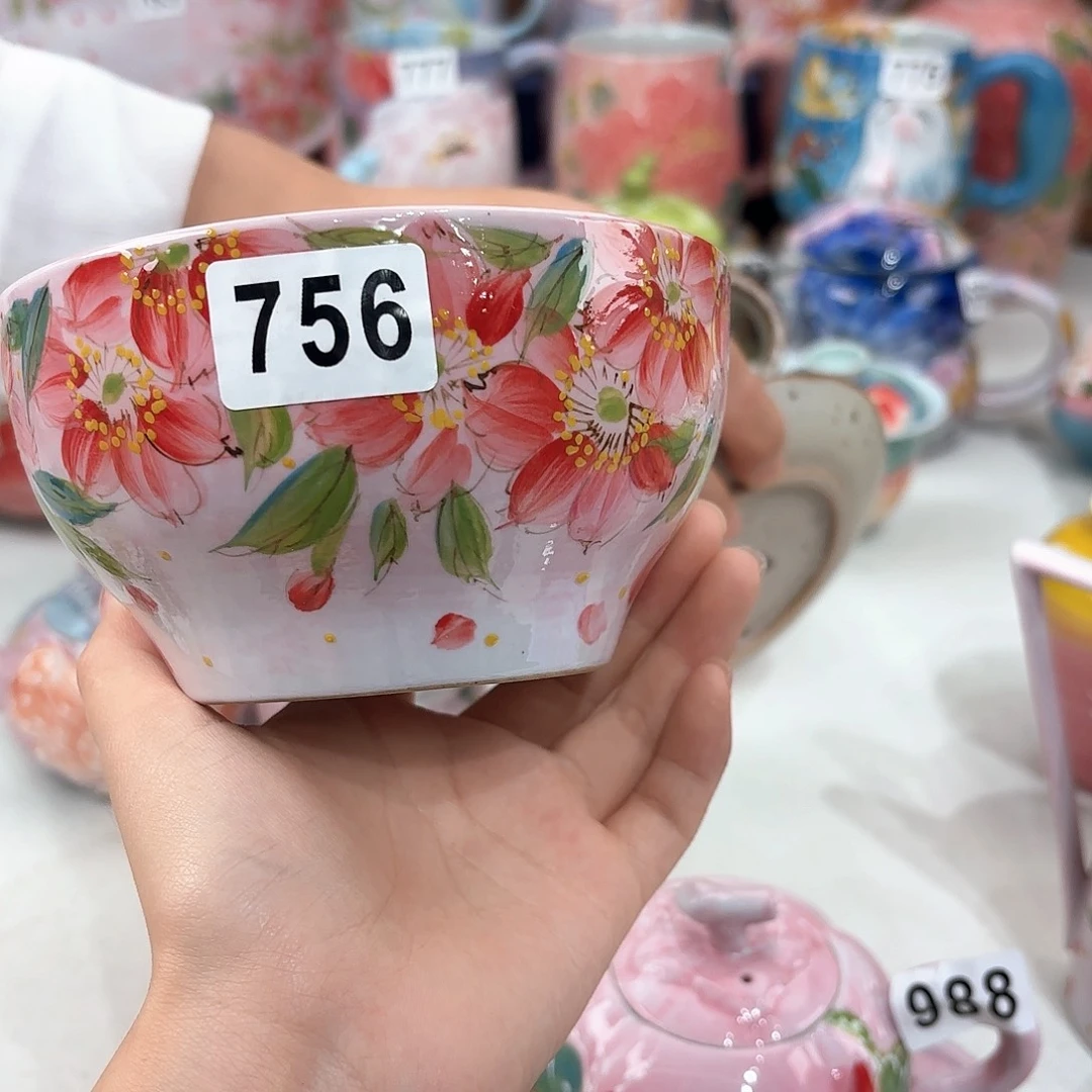 景德镇手绘高温釉下彩陶瓷茶具