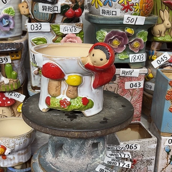 粗陶材质多肉花盆