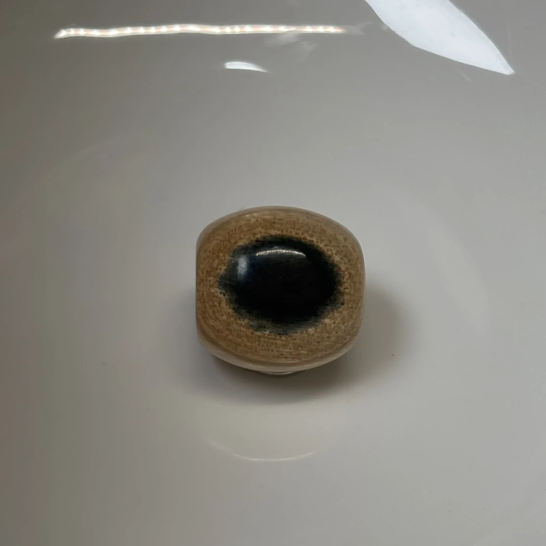 猛犸象牙蓝眼睛桶珠14，天空蓝1.4单珠单颗配饰