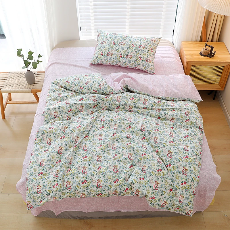 【京かわ会社】全棉纯棉三件套 淡然如花