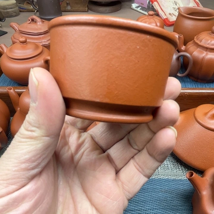 紫泥茶壶原矿生沙朱泥100cc主人杯