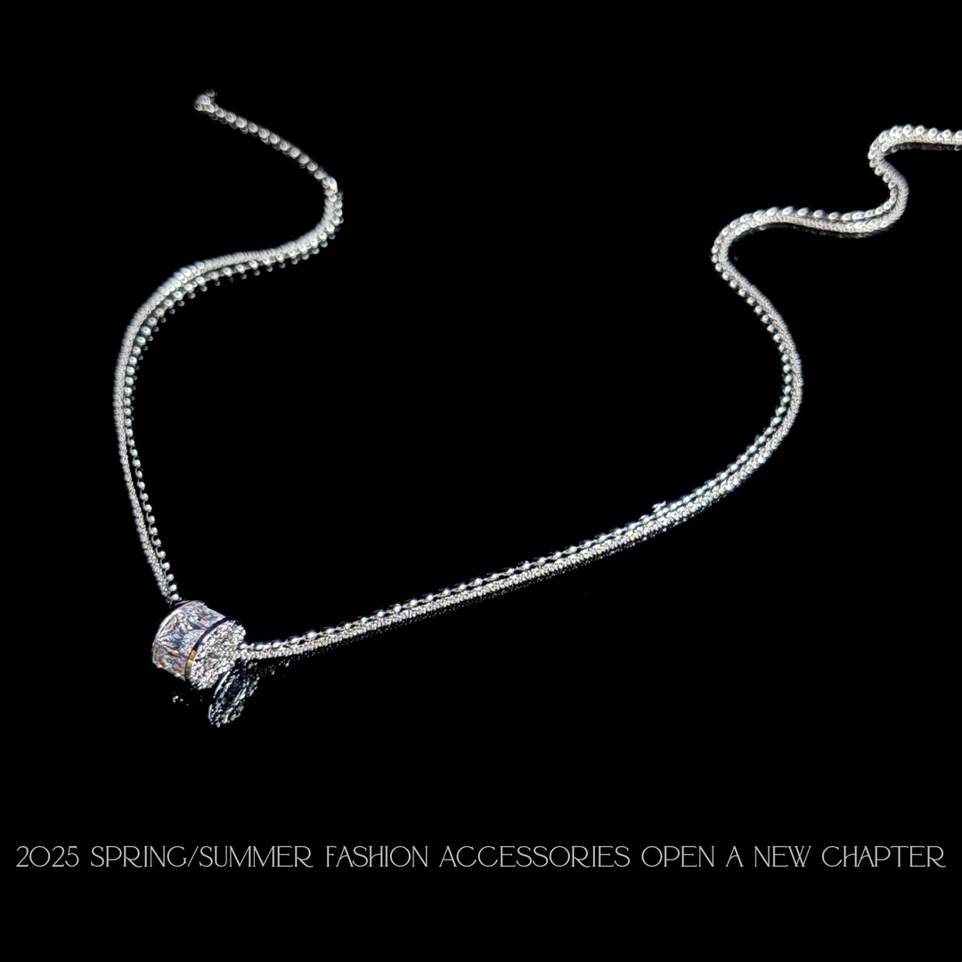 铜合金项链 镀k金 2025款C5390【双链映钻】铂堡俪 BOBAOLI 项链