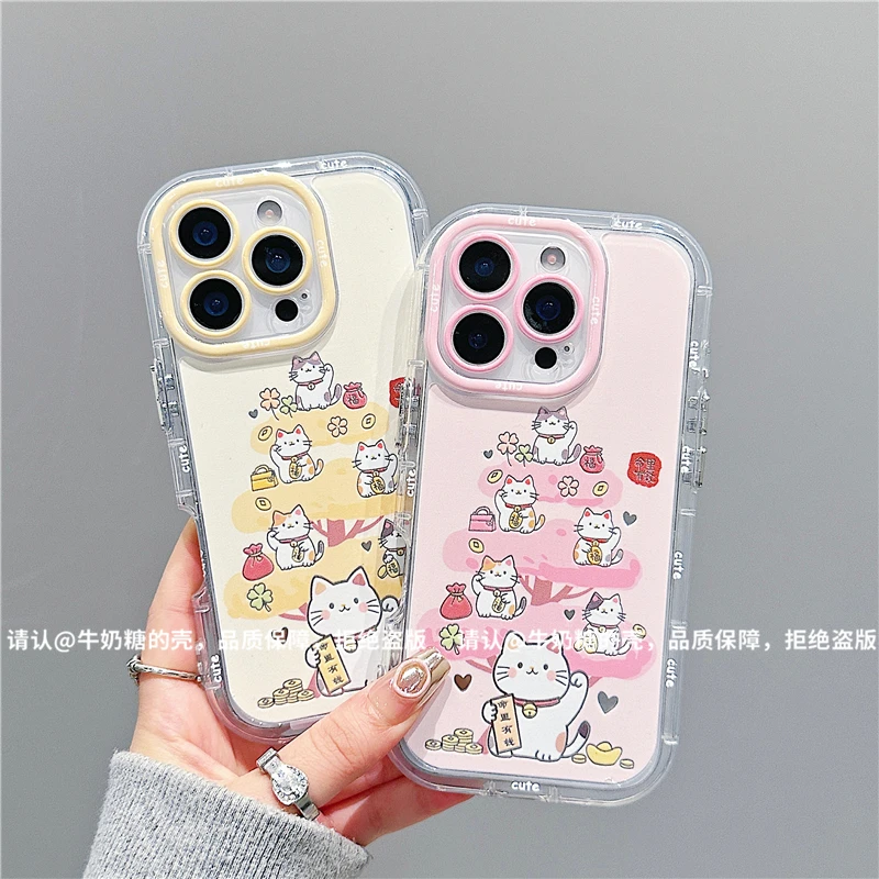 镜面奶油壳适用苹果17/iPhone/华为荣耀/OPPO/VIVO/小米手机壳潮