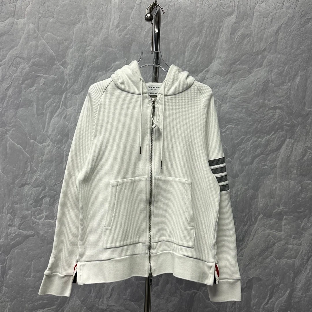 未使用 THOMBROWNE 经典四条杠条纹连帽外套 3码 J00765