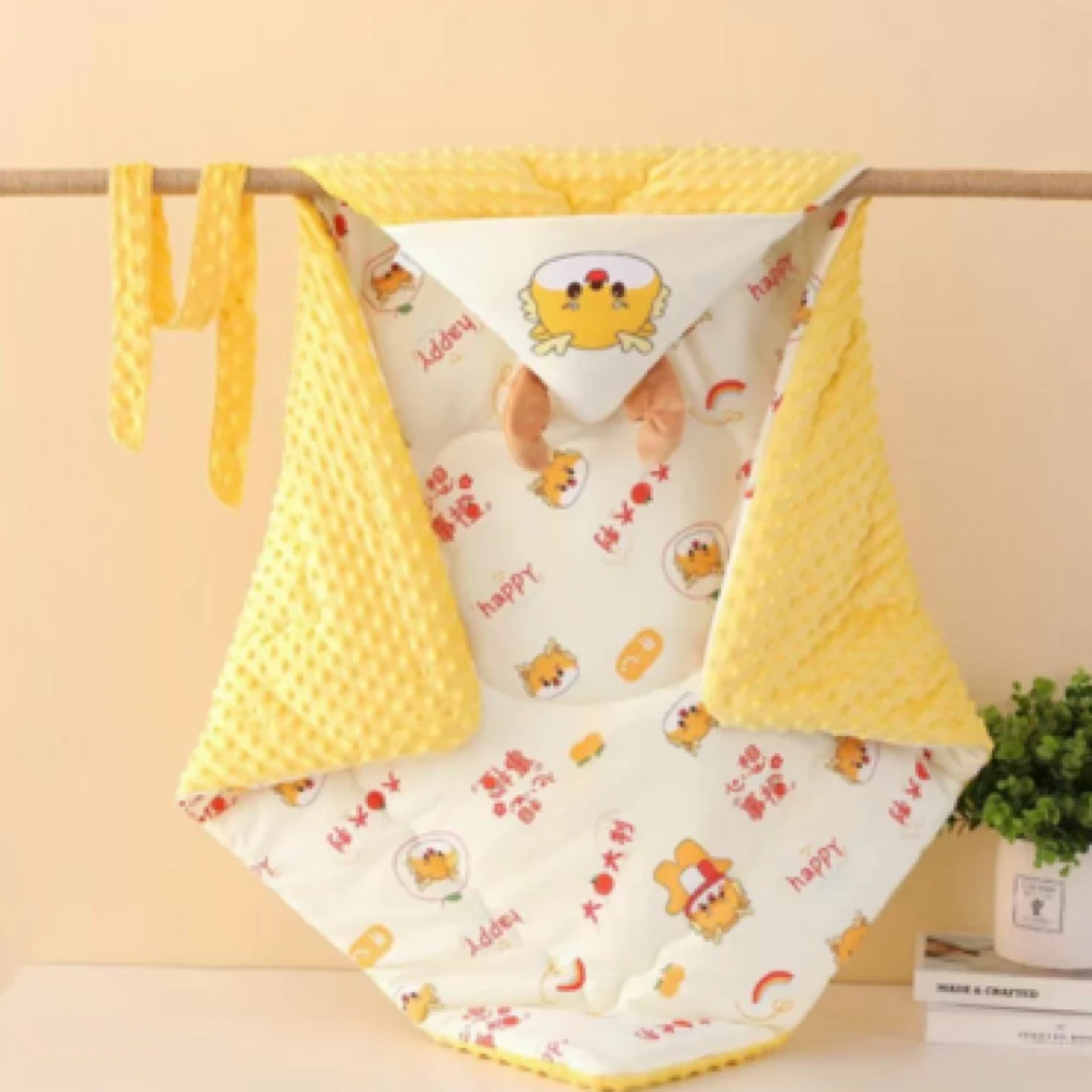 新生儿包被纯棉初生外出豆豆婴儿秋冬产房宝宝春秋包单加厚抱被子