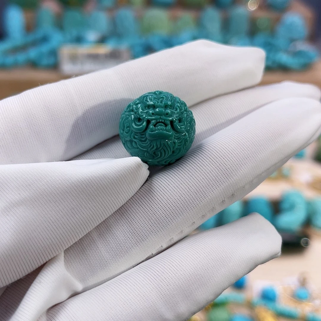 绿松石珠宝奇石未镶嵌15mm