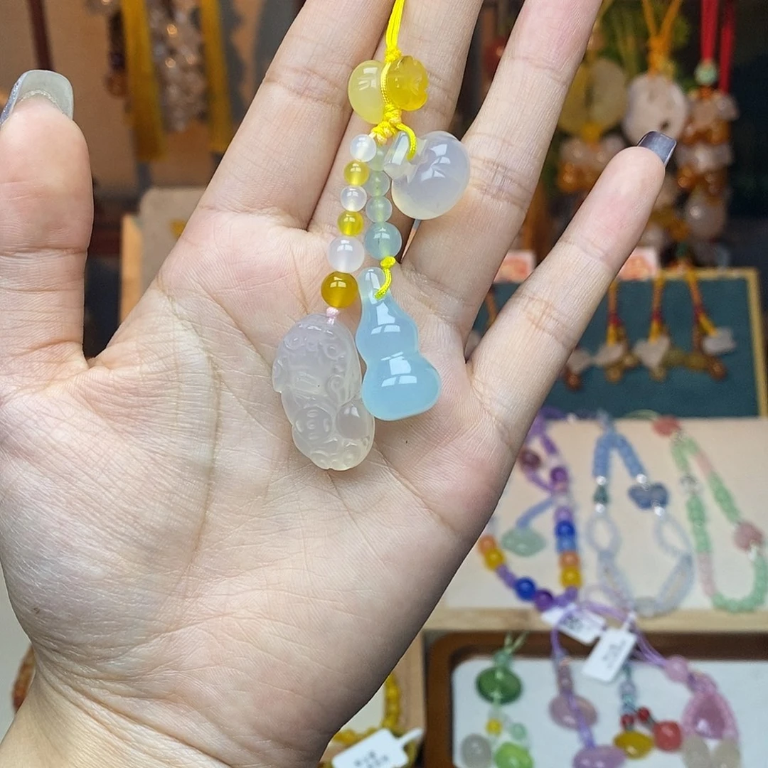 玛瑙/玉髓车挂未镶嵌挂件