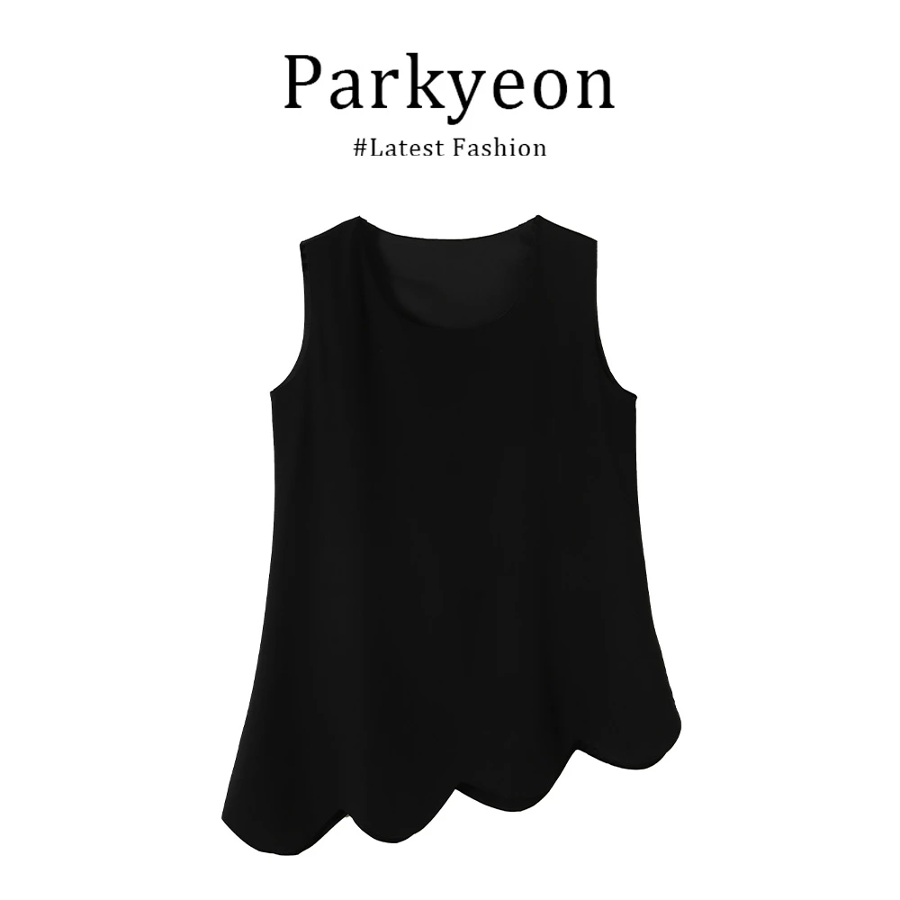 parkyeon2025超火夏装时尚气质无袖背心盐系轻熟风气质名媛上衣女