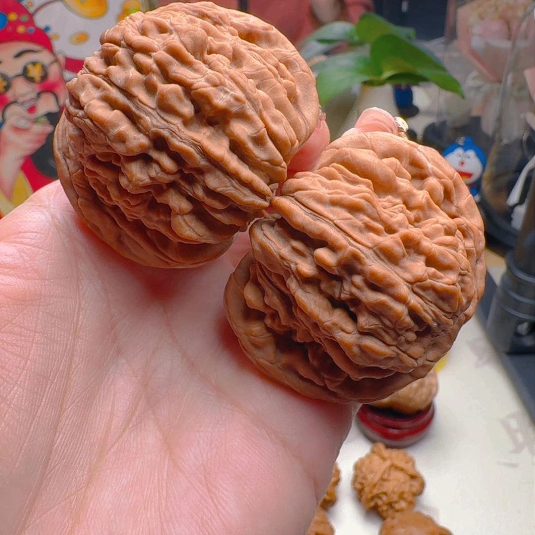 核桃把件46尺寸四座楼