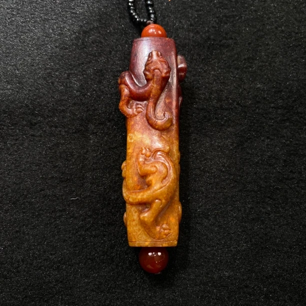 臻藏（8A）和田玉螭龙勒子250312106