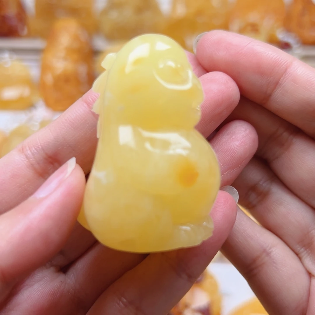 蜜蜡未镶嵌颈饰小奶龙