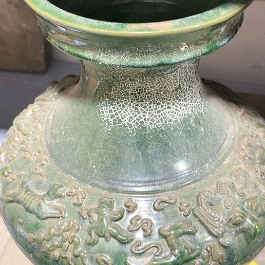 瓦当摆件摆件茶桌茶台陶瓷长**鬼