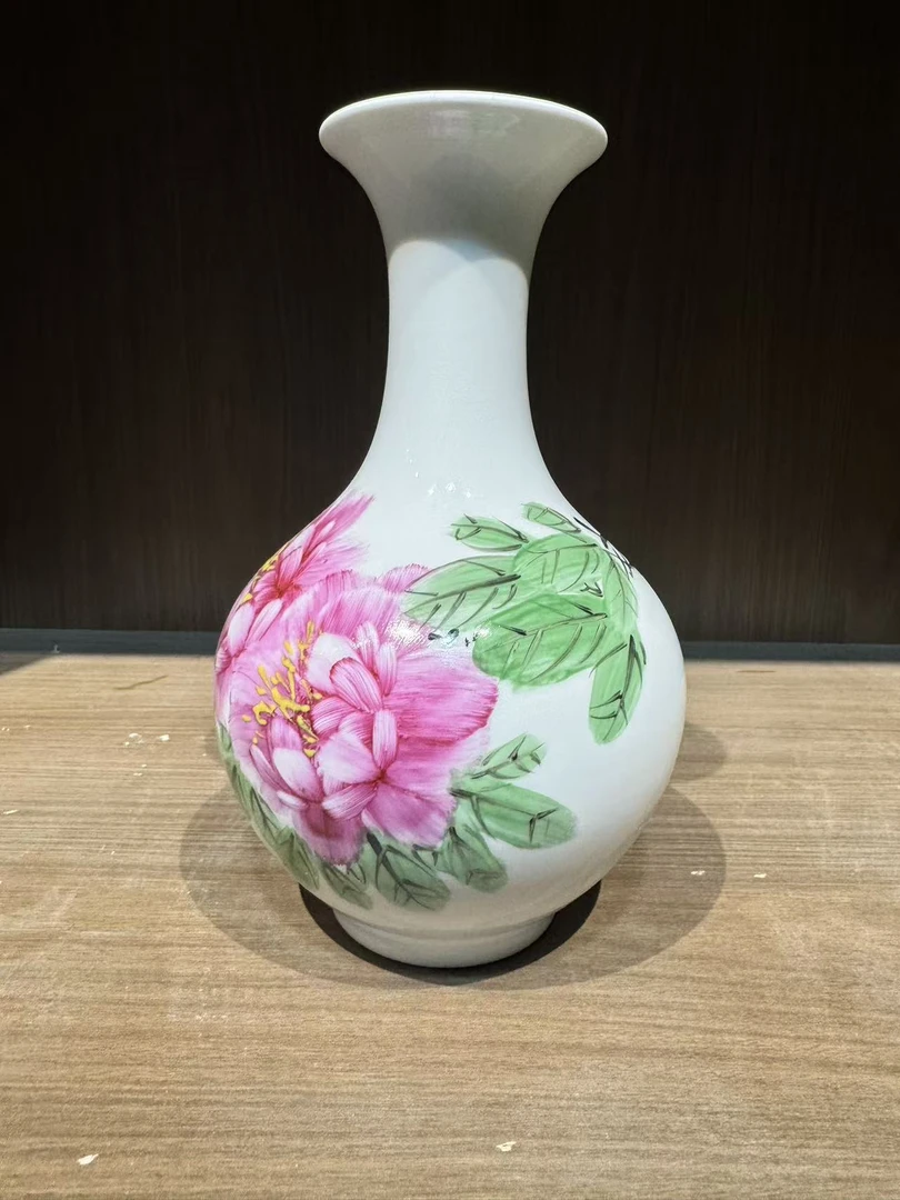 手工陶瓷花瓶中式风格家居办公室装饰摆件-6