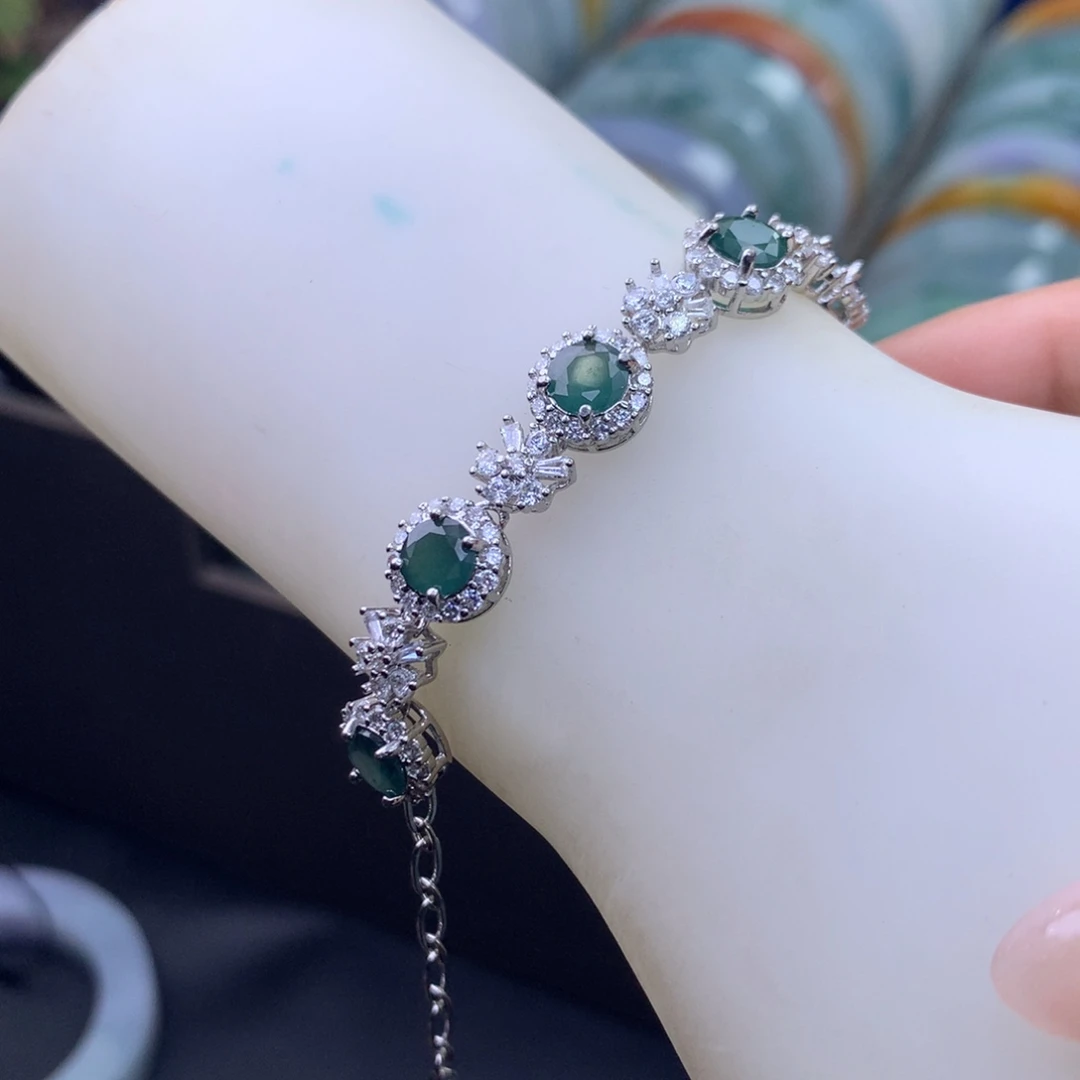 翡翠未镶嵌挂件手链