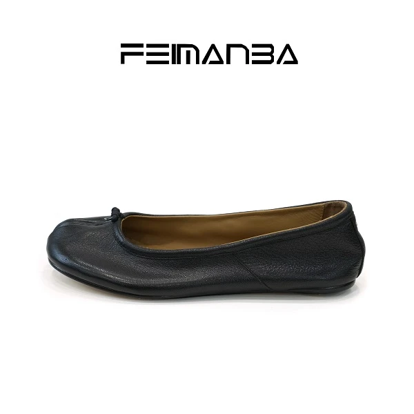 【feimanba】浅口马蹄分趾鞋羊皮单鞋