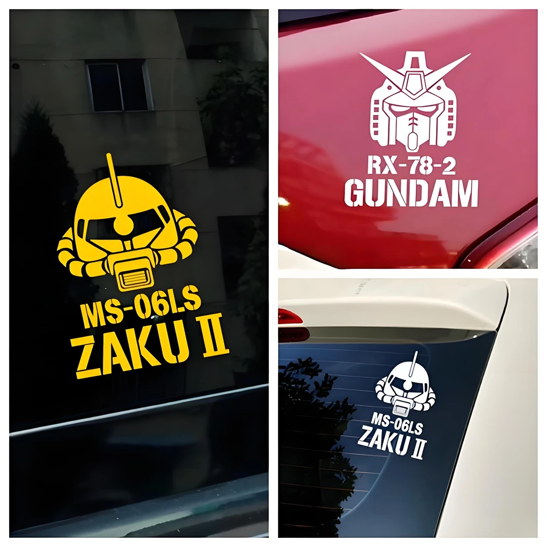 高达车贴电动车摩托车贴纸ZAKU 创意个性汽车车贴动漫