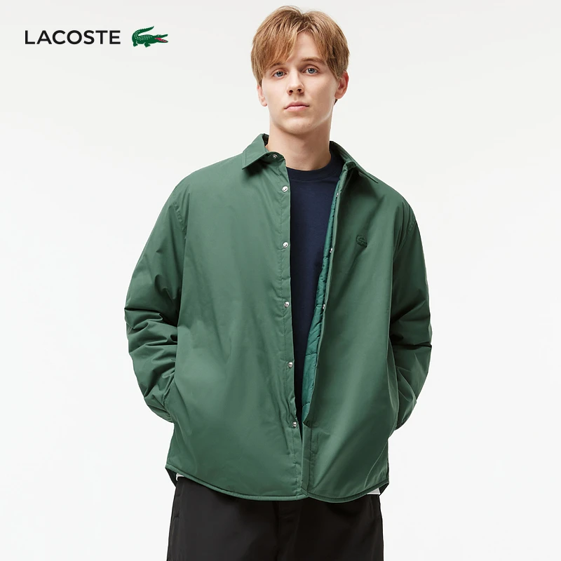 LACOSTE法国鳄鱼男装时尚经典商务通勤翻领衬衫式外套|CH4613